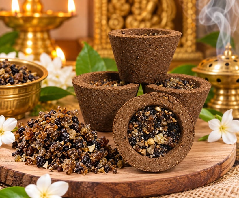 Dhasangam Cup Sambrani – 25 pcs (250 grams) - Image 1